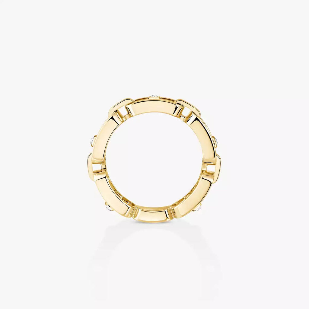 [Twinkle jewelrys]Move Link Pave_-Set Diamond Ring in Gold
