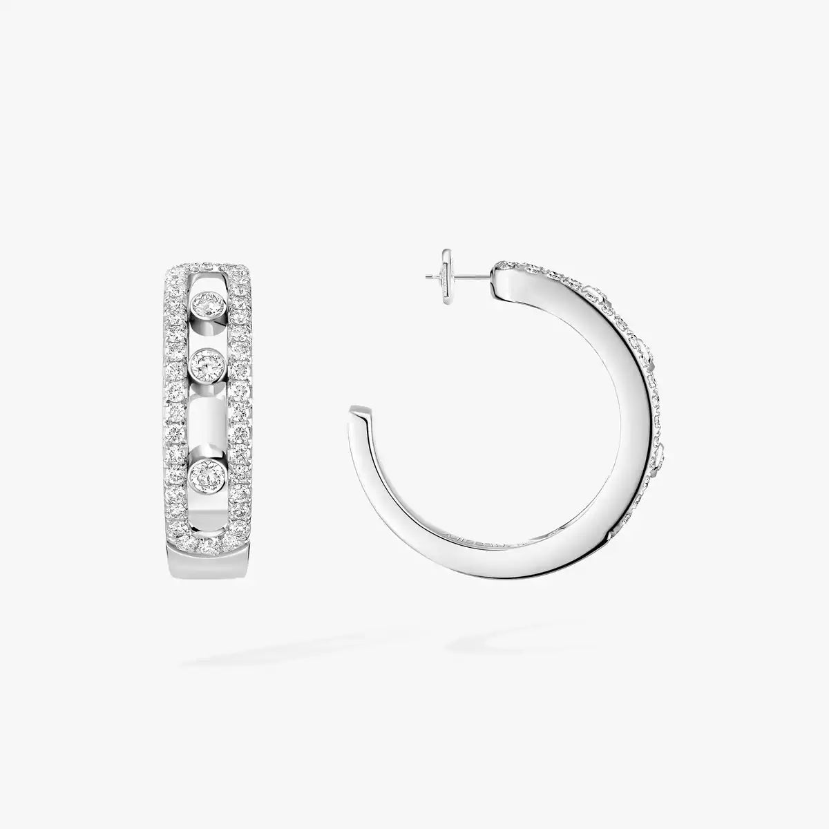 [Twinkle jewelrys]Diamond Pave_ Hoop Earrings Move