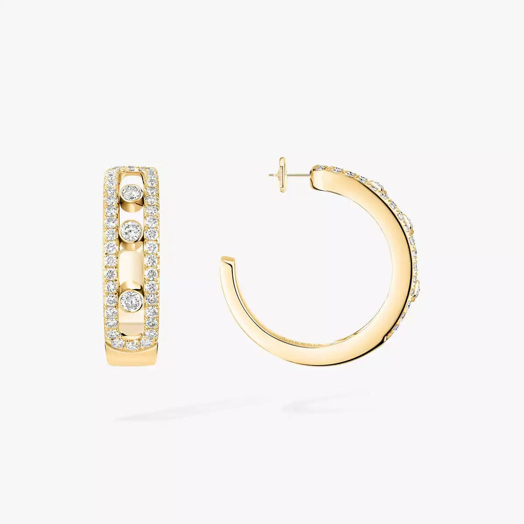 [Twinkle jewelrys]Diamond Pave_ Hoop Earrings Move