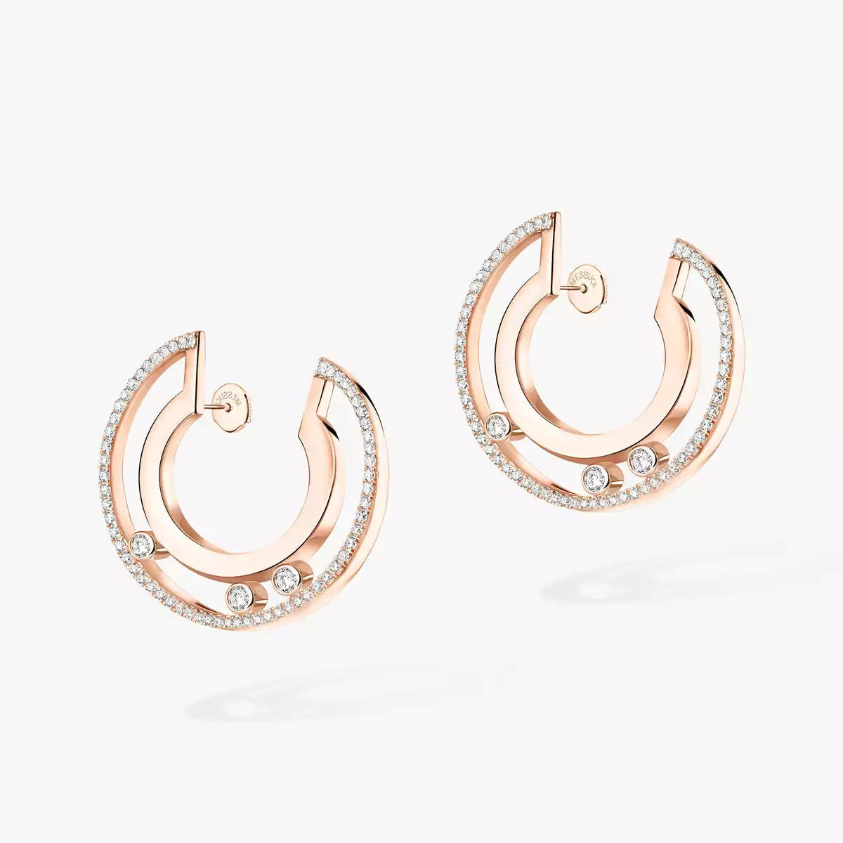 [Twinkle jewelrys]Move Romane Small Diamond Hoop Earrings