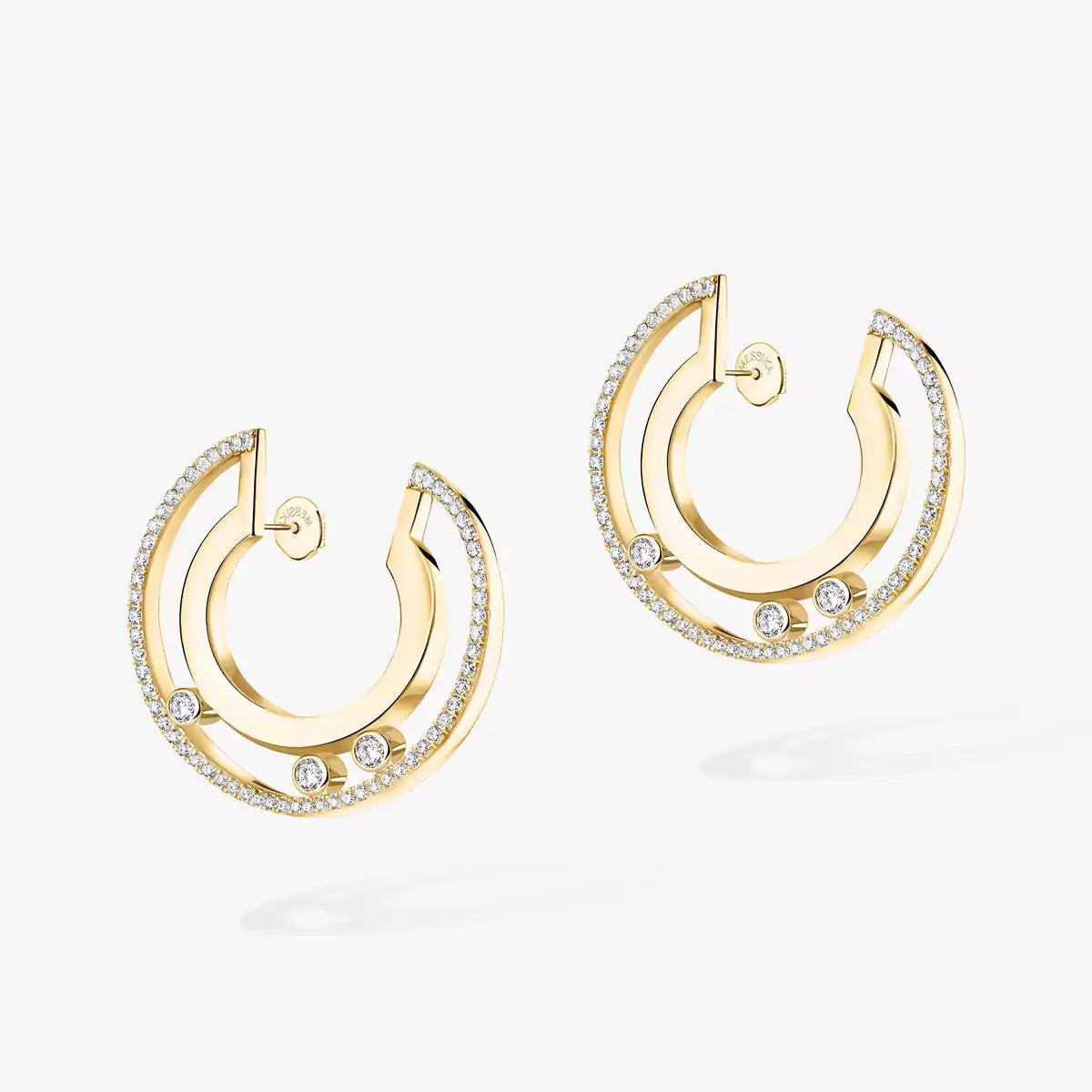 [Twinkle jewelrys]Move Romane Small Diamond Hoop Earrings