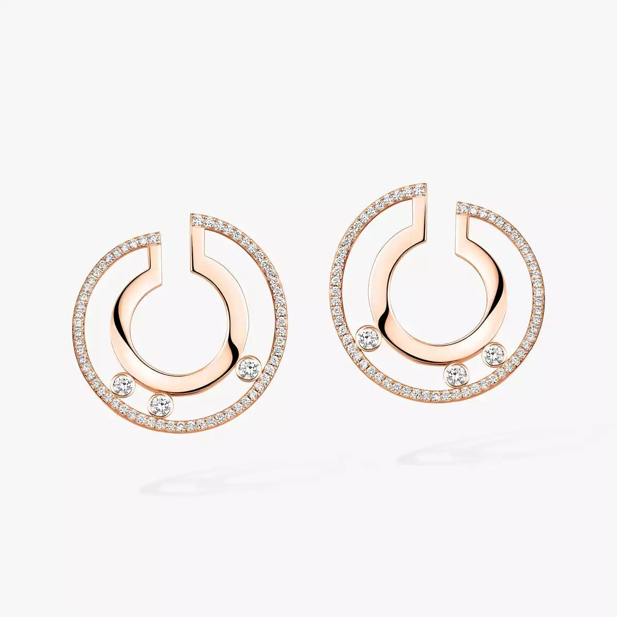 [Twinkle jewelrys]Move Romane Small Diamond Hoop Earrings