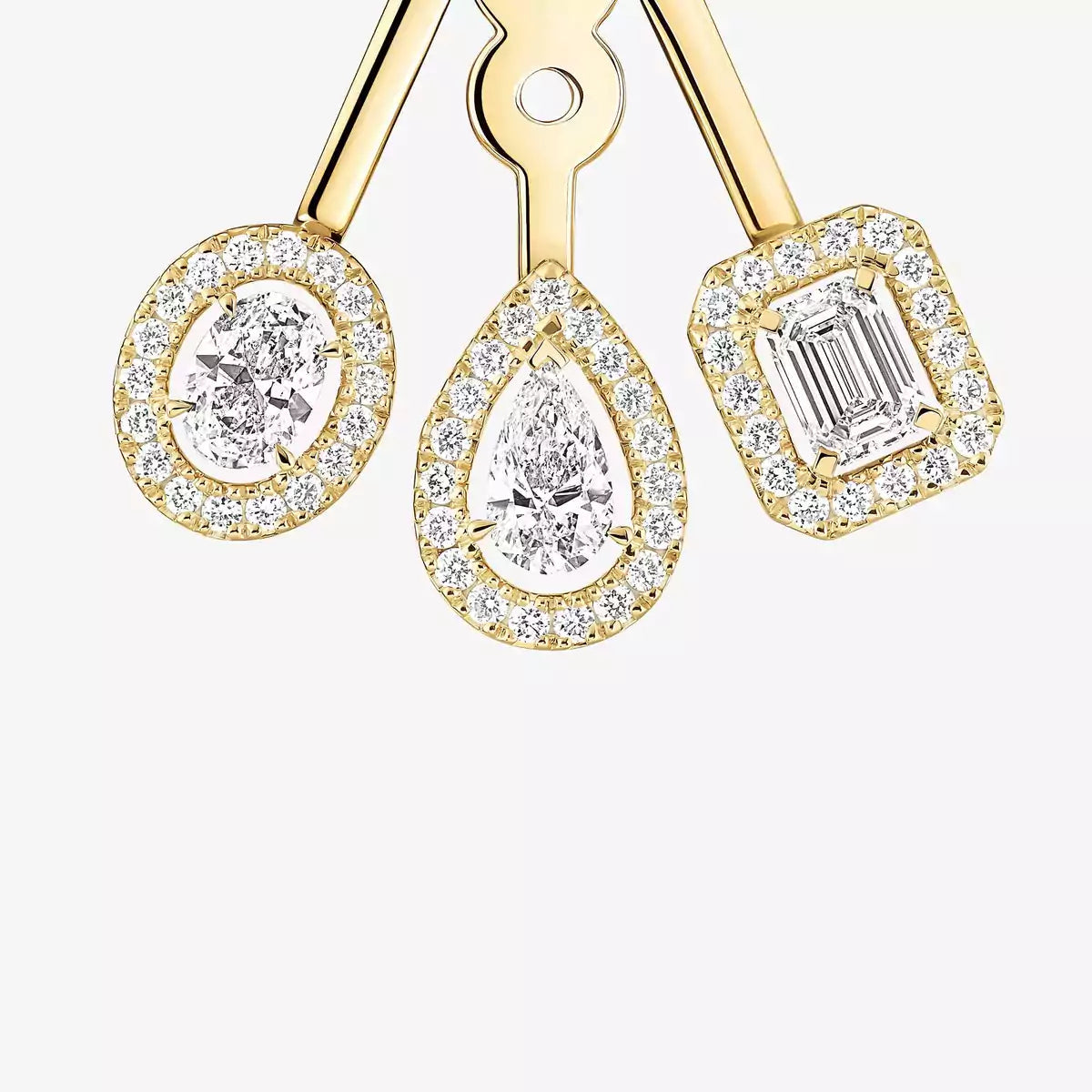 [Twinkle jewelrys] My Twin Trio  Diamond Earrings