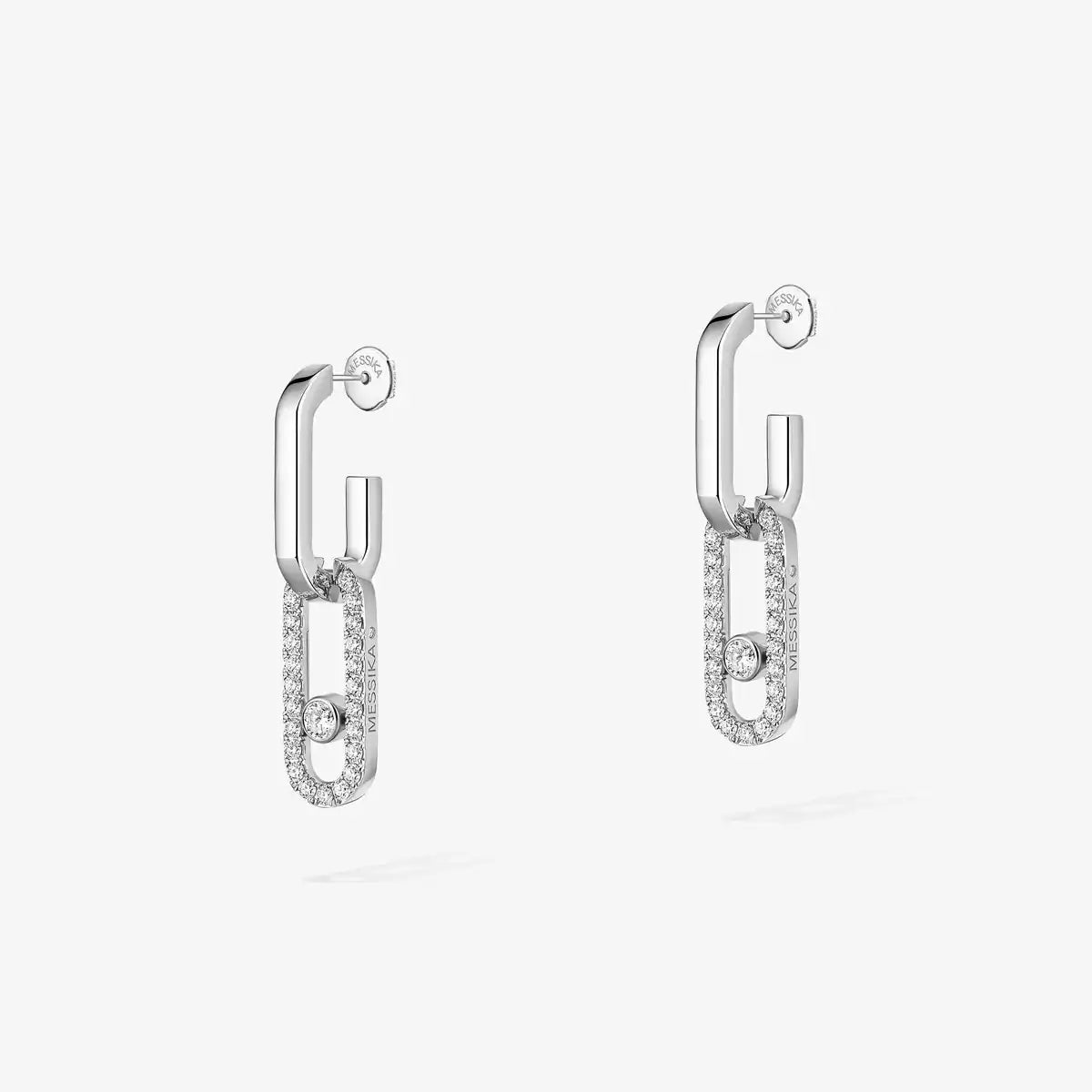 [Twinkle jewelrys]Move Link Diamond Earrings