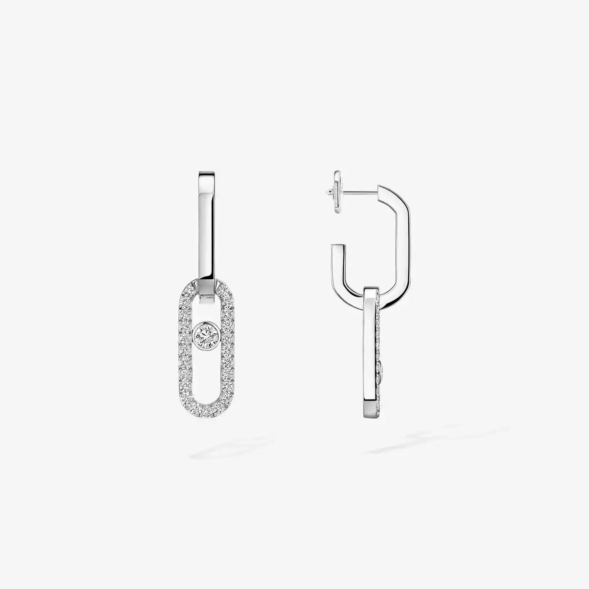 [Twinkle jewelrys]Move Link Diamond Earrings