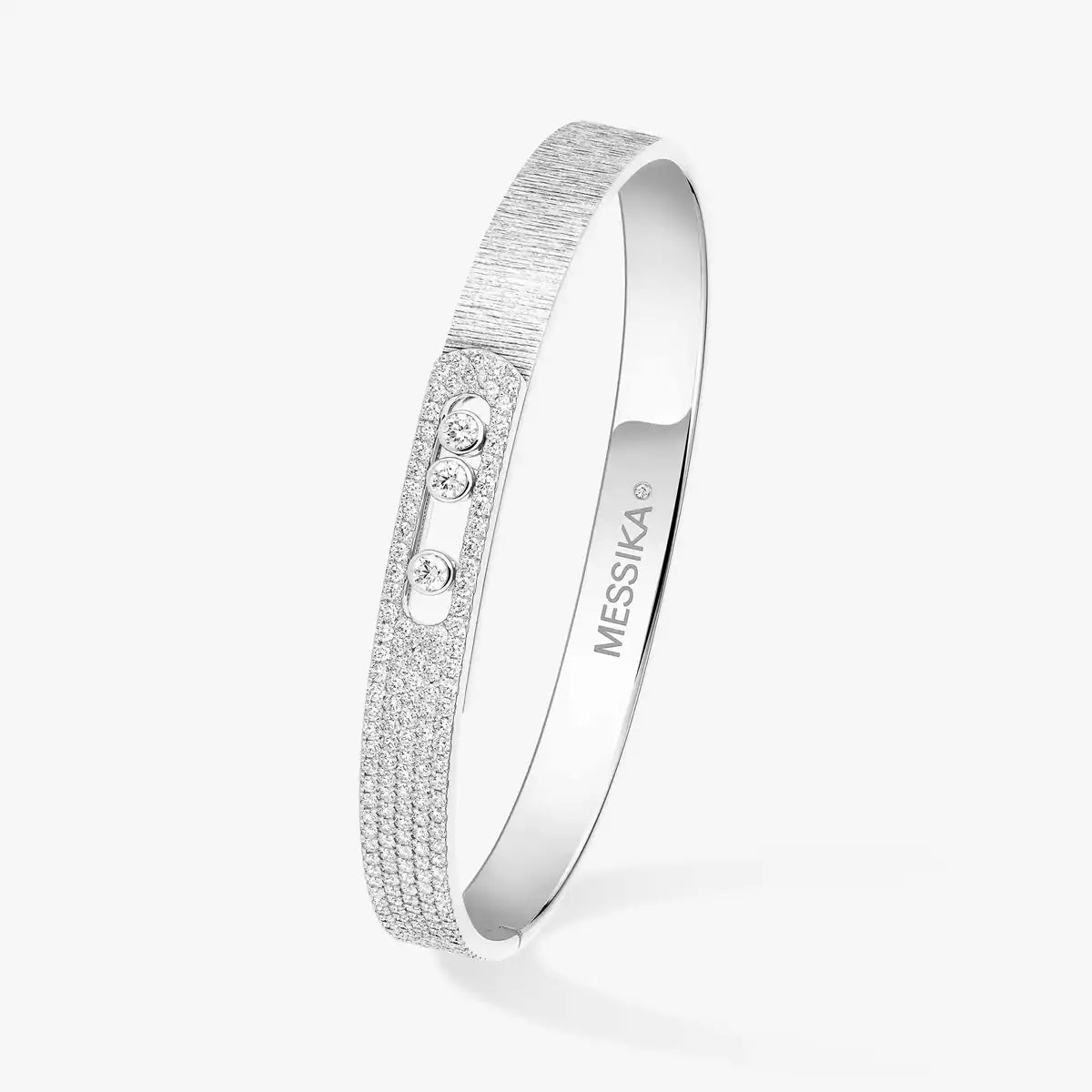 [Twinkle jewelrys]Move Noa Ciselé half pavé bangle