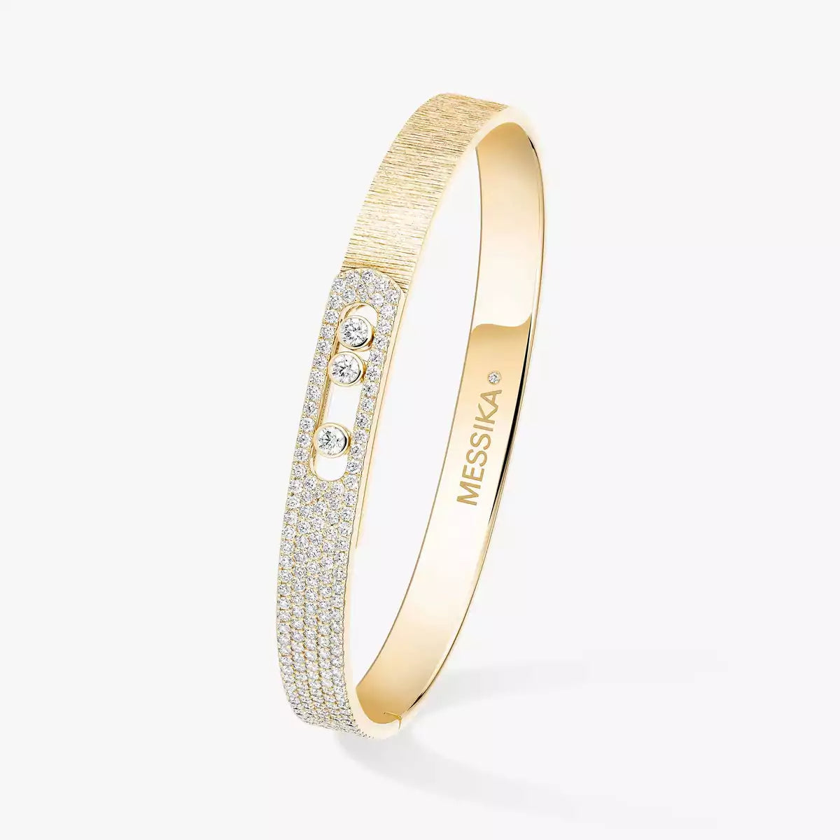[Twinkle jewelrys]Move Noa Ciselé half pavé bangle