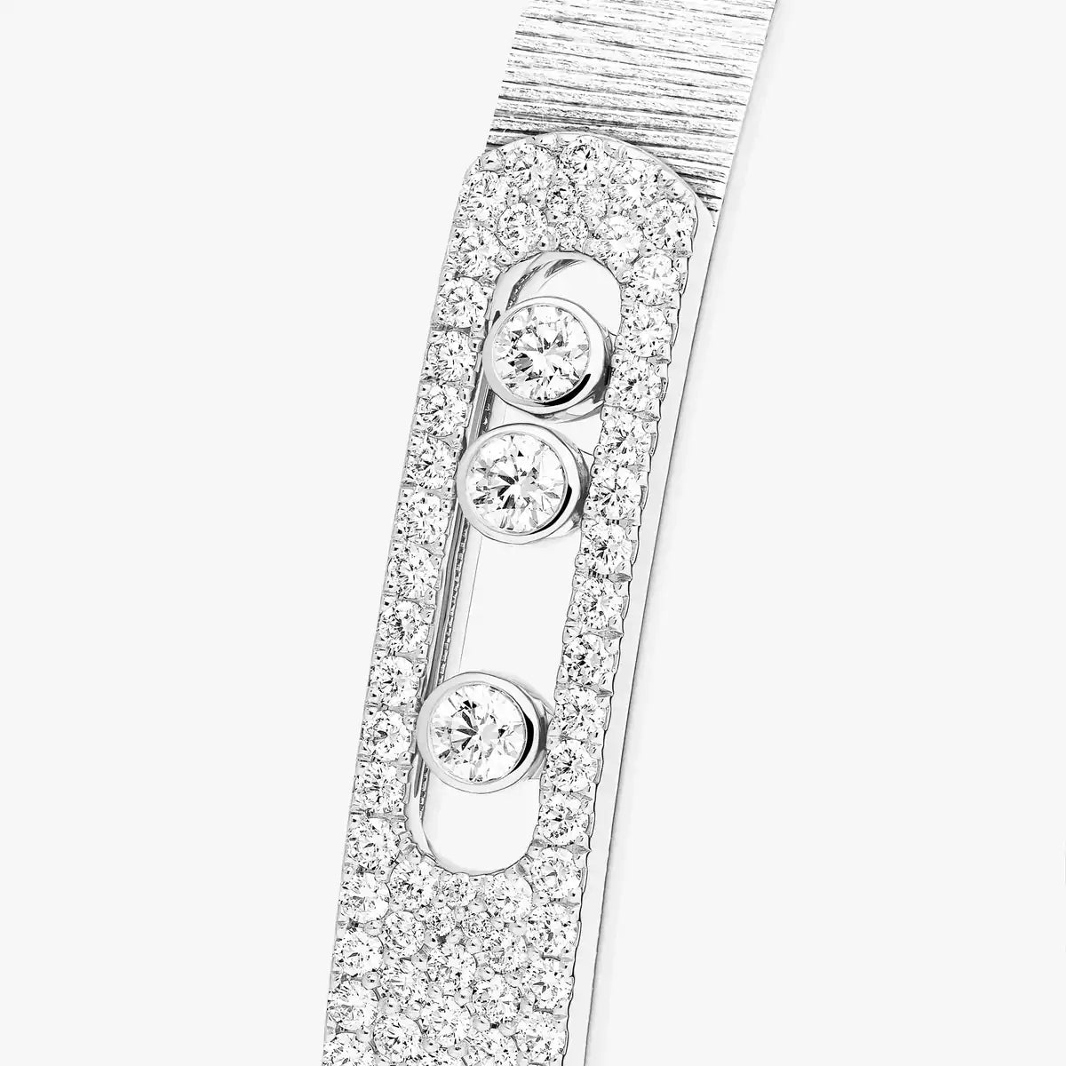 [Twinkle jewelrys]Move Noa Ciselé half pavé bangle