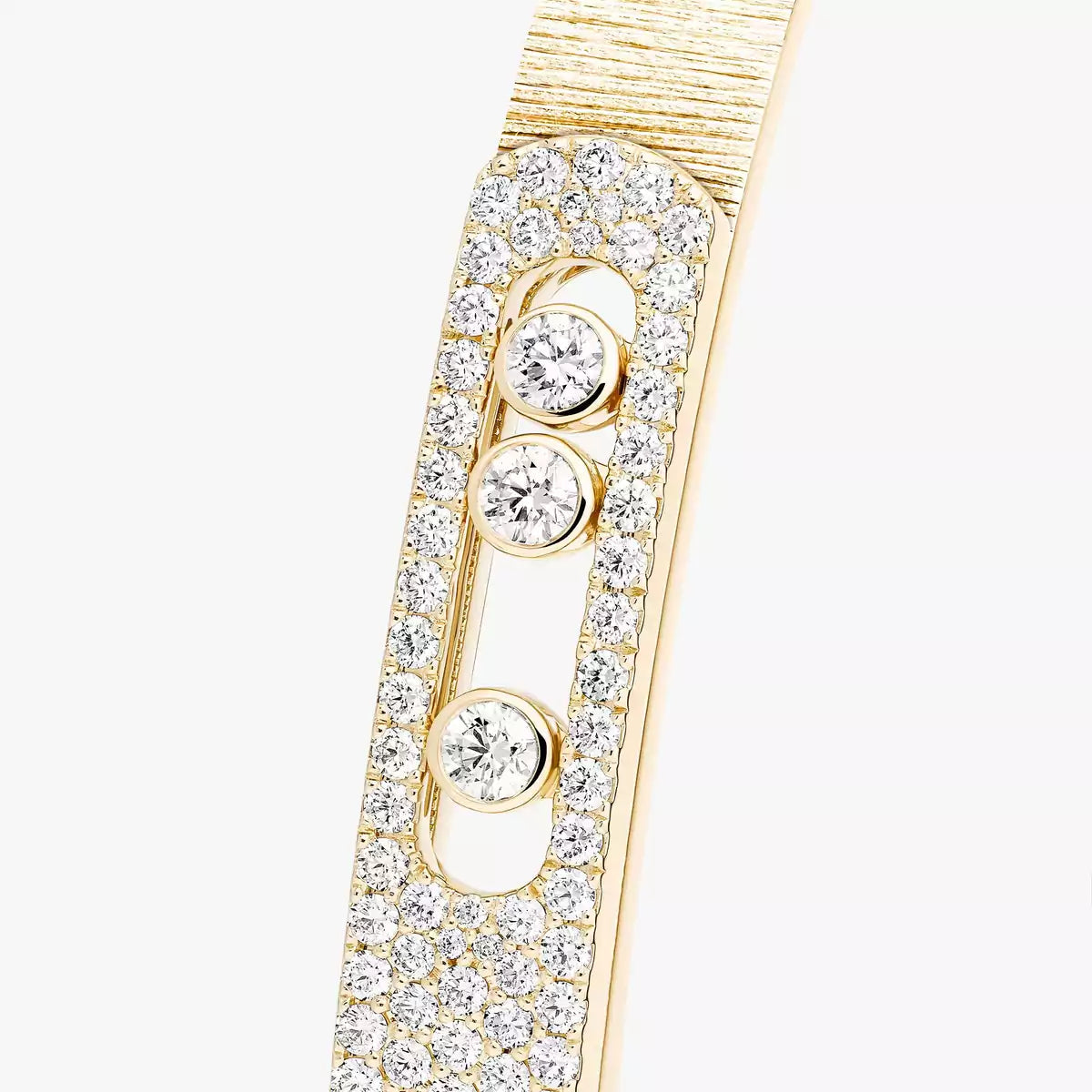 [Twinkle jewelrys]Move Noa Ciselé half pavé bangle