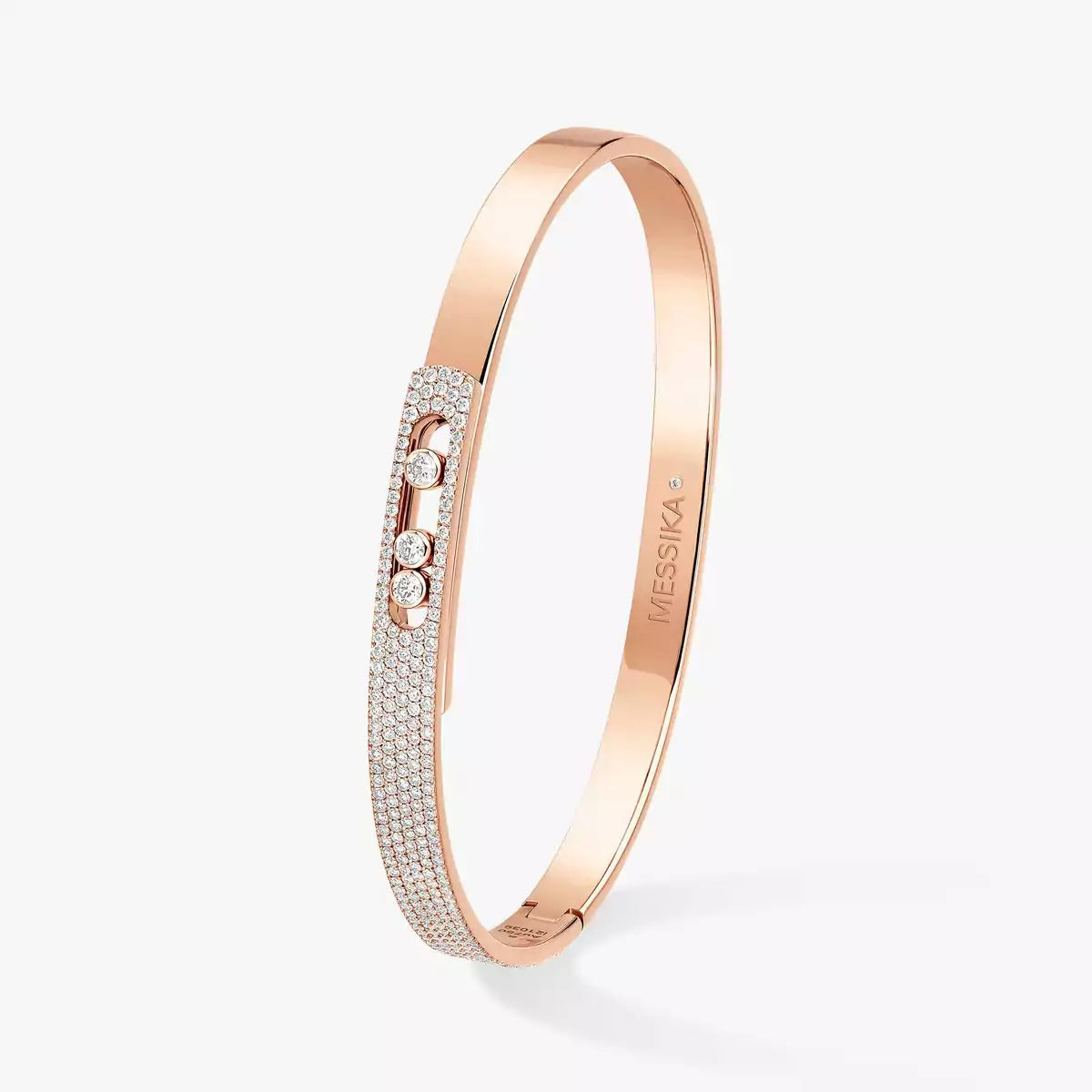 [Twinkle jewelrys]Move Noa Rose Gold Pavé Diamond Bangle Bracelet