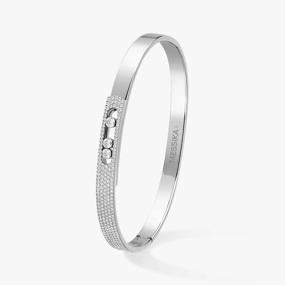 [Twinkle jewelrys]Move Noa Rose Gold Pavé Diamond Bangle Bracelet