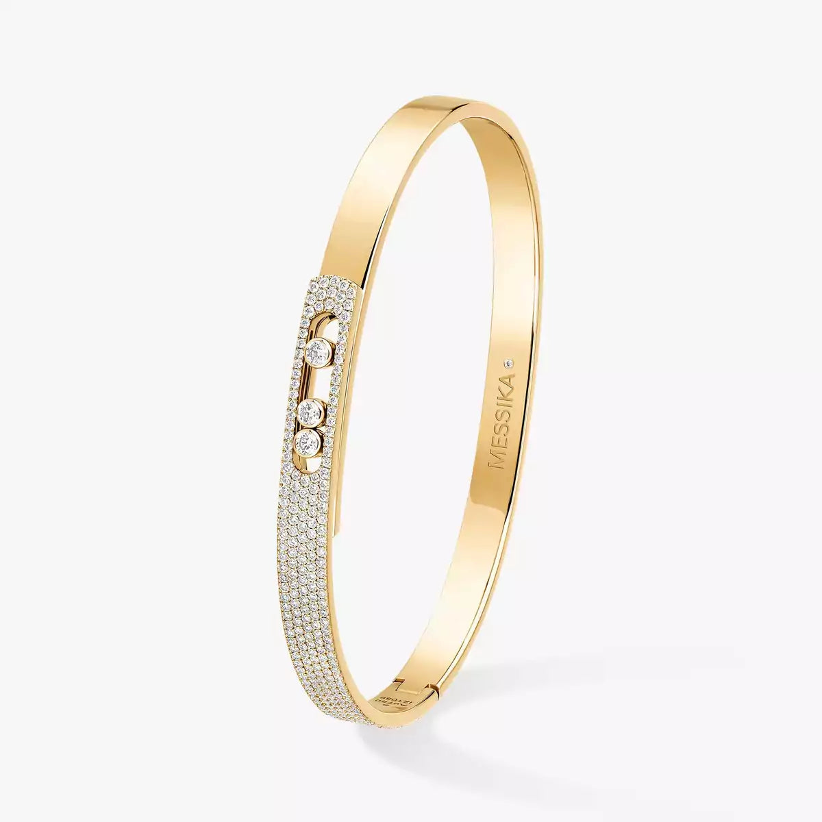 [Twinkle jewelrys]Move Noa Rose Gold Pavé Diamond Bangle Bracelet