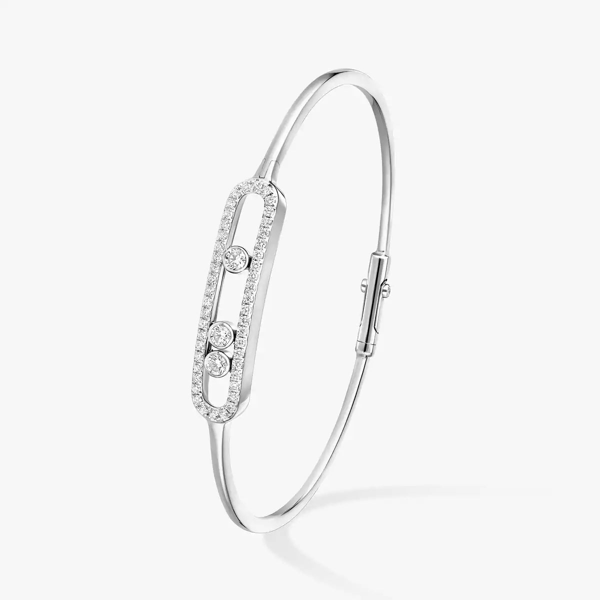 [Twinkle jewelrys]Move Pavé Diamond Bangle Bracelet M