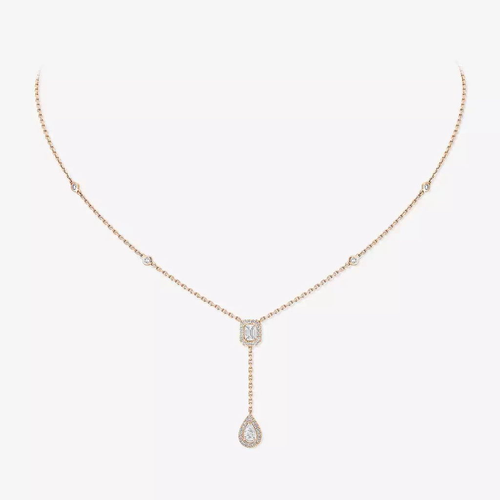 [Twinkle jewelrys]Gold Diamond Tie Necklace