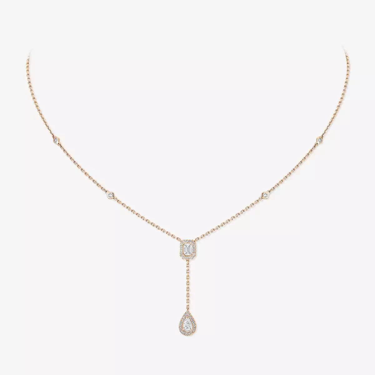 [Twinkle jewelrys]Gold Diamond Tie Necklace