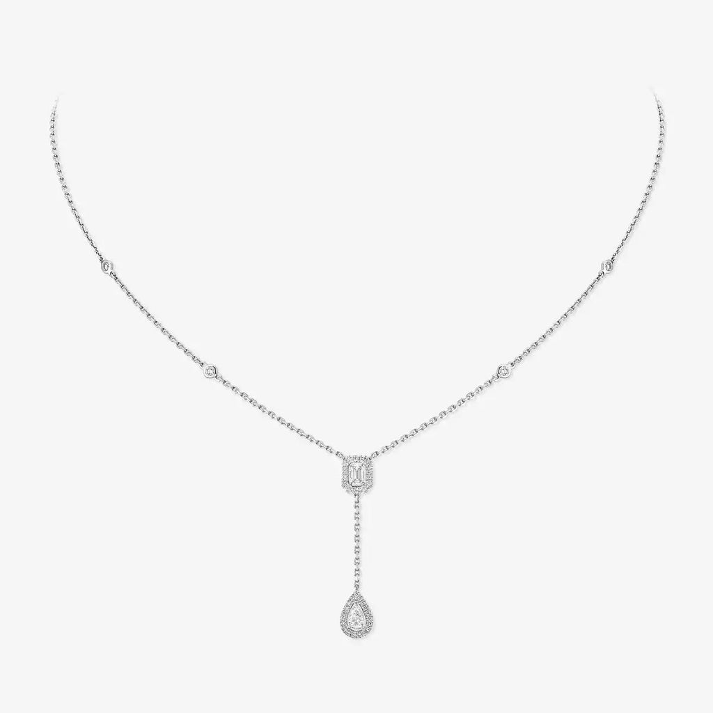 [Twinkle jewelrys]Gold Diamond Tie Necklace