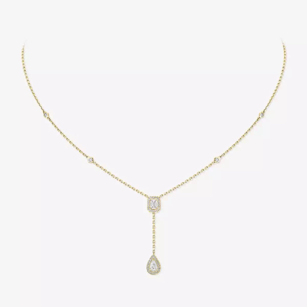 [Twinkle jewelrys]Gold Diamond Tie Necklace