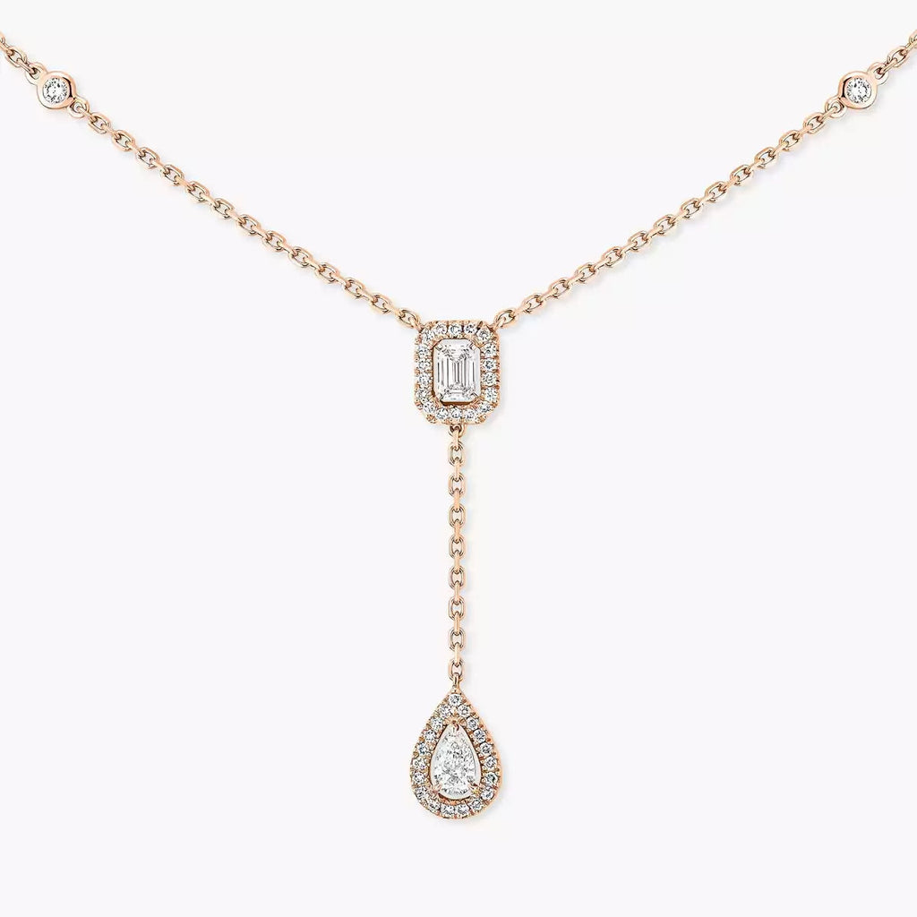 [Twinkle jewelrys]Gold Diamond Tie Necklace