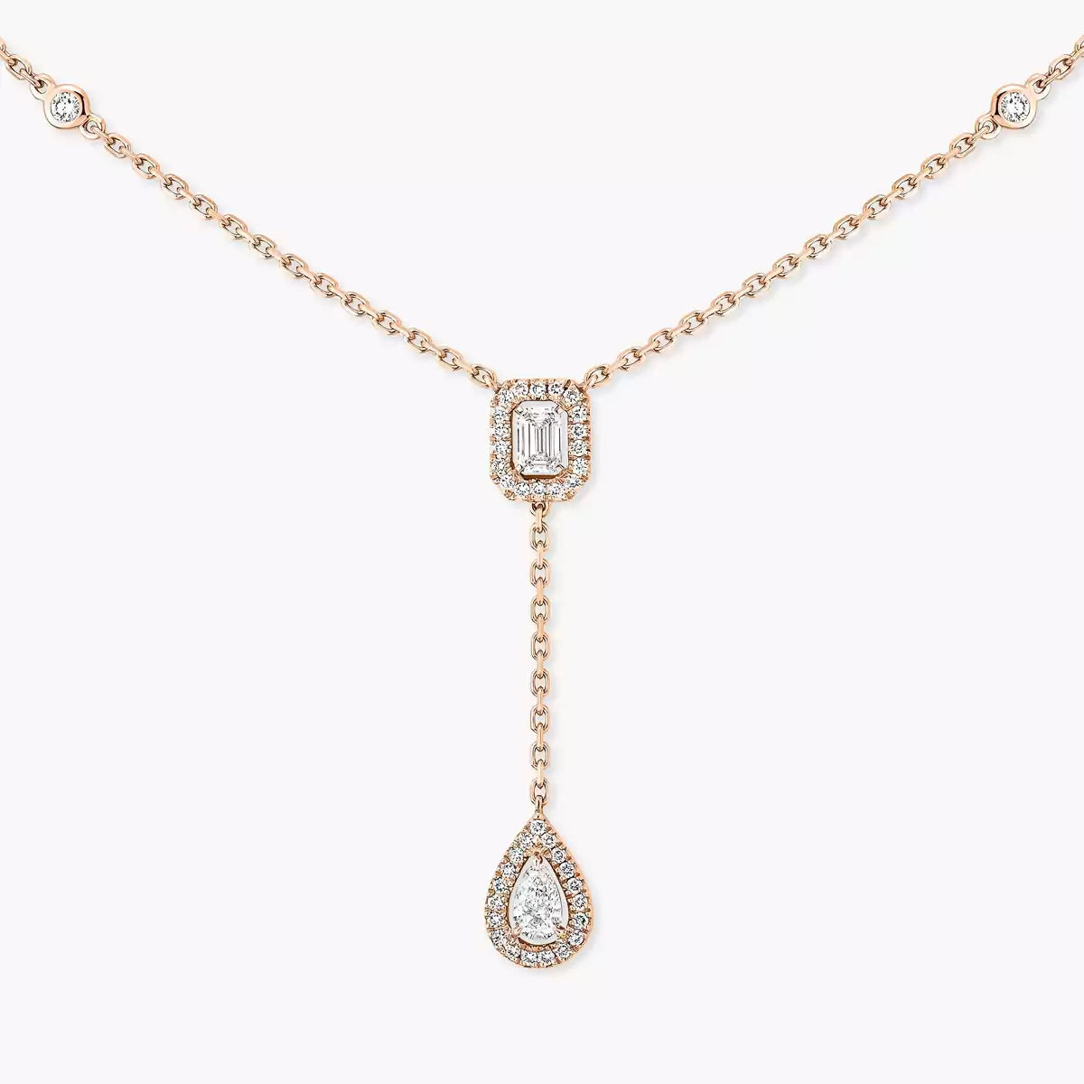[Twinkle jewelrys]Gold Diamond Tie Necklace