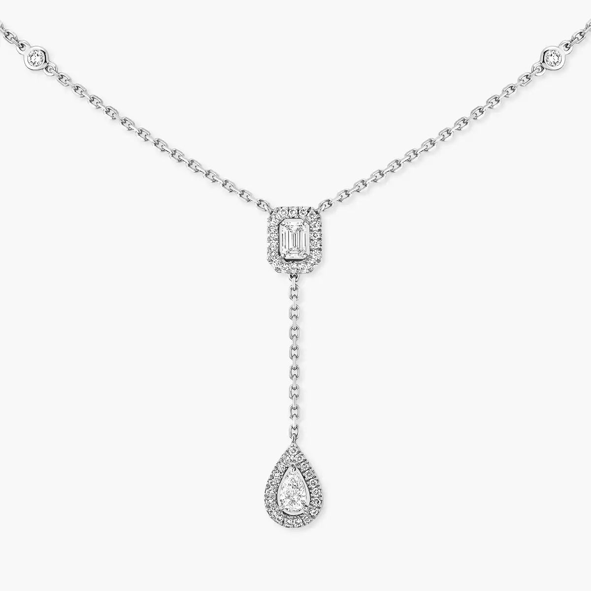 [Twinkle jewelrys]Gold Diamond Tie Necklace