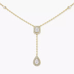 [Twinkle jewelrys]Gold Diamond Tie Necklace
