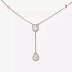 [Twinkle jewelrys]Gold Diamond Tie Necklace