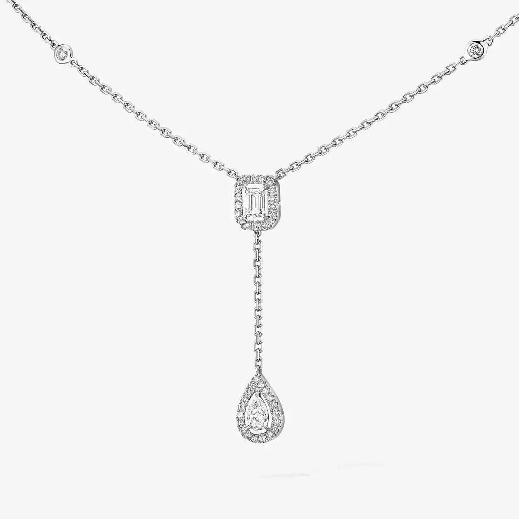 [Twinkle jewelrys]Gold Diamond Tie Necklace