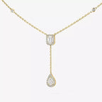 [Twinkle jewelrys]Gold Diamond Tie Necklace