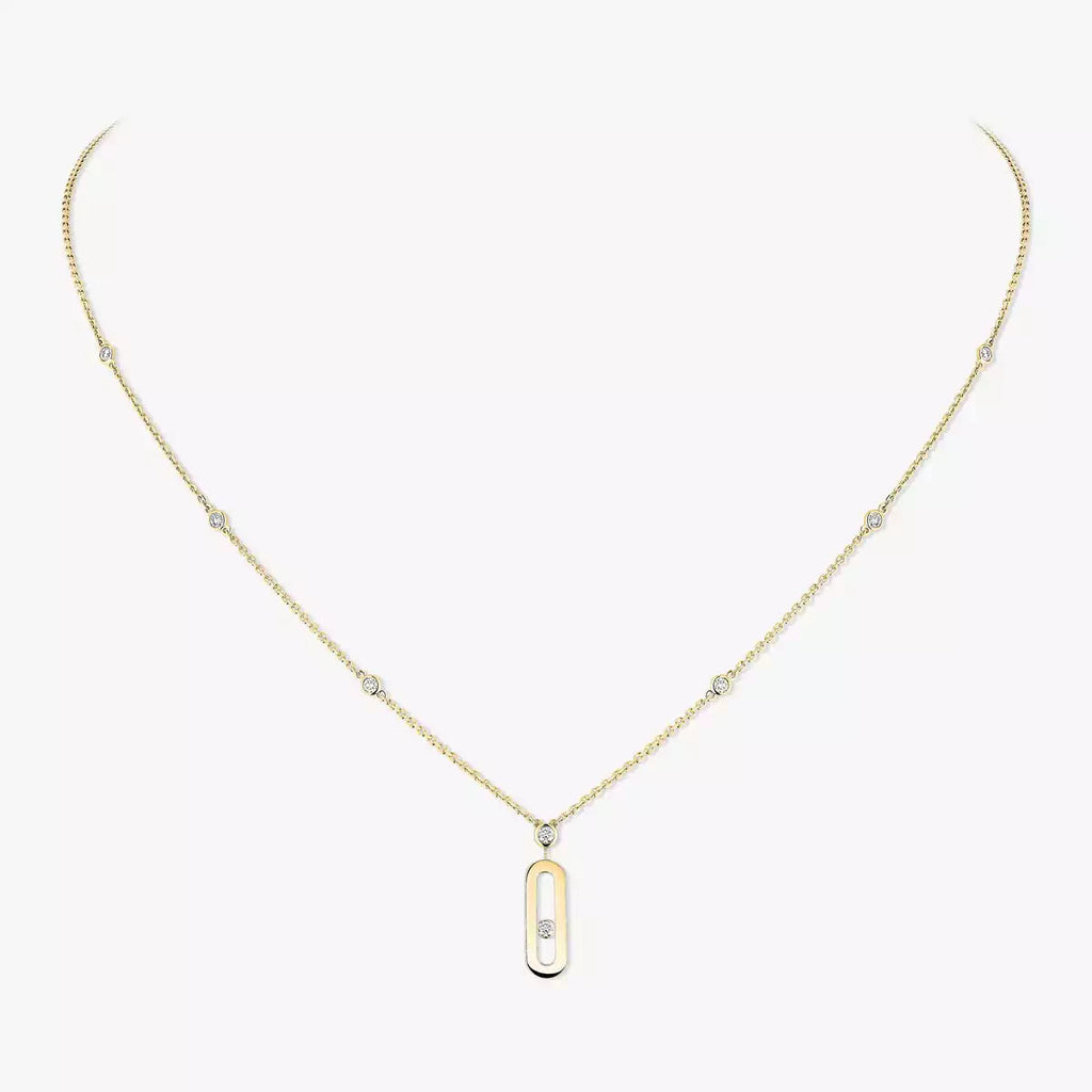 [Twinkle jewelrys] Move Uno Gold Diamond Long Necklace