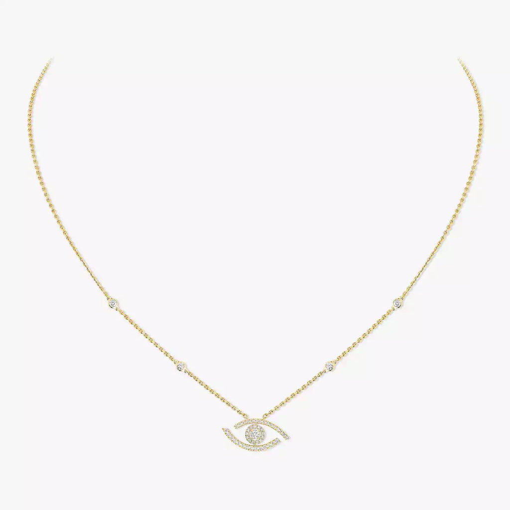 [Twinkle jewelrys]Pave_ Diamond Necklace Lucky Eye