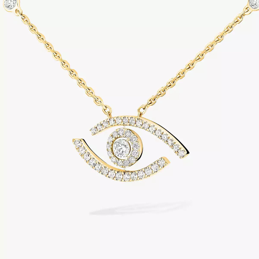 [Twinkle jewelrys]Pave_ Diamond Necklace Lucky Eye