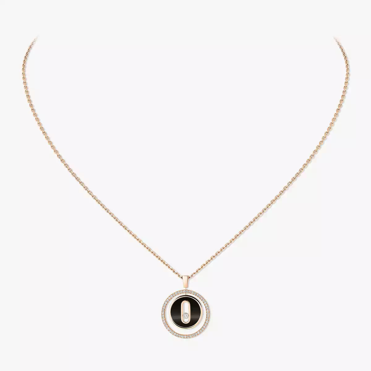 [Twinkle jewelrys]Lucky Move Diamond Necklace in Rose Gold and White Mother-of-Pearl
