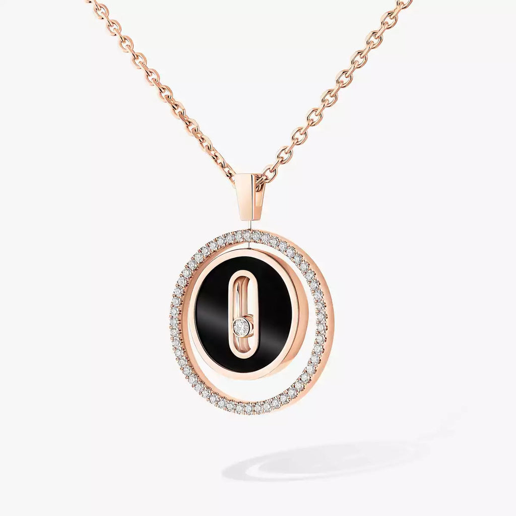 [Twinkle jewelrys]Lucky Move Diamond Necklace in Rose Gold and White Mother-of-Pearl