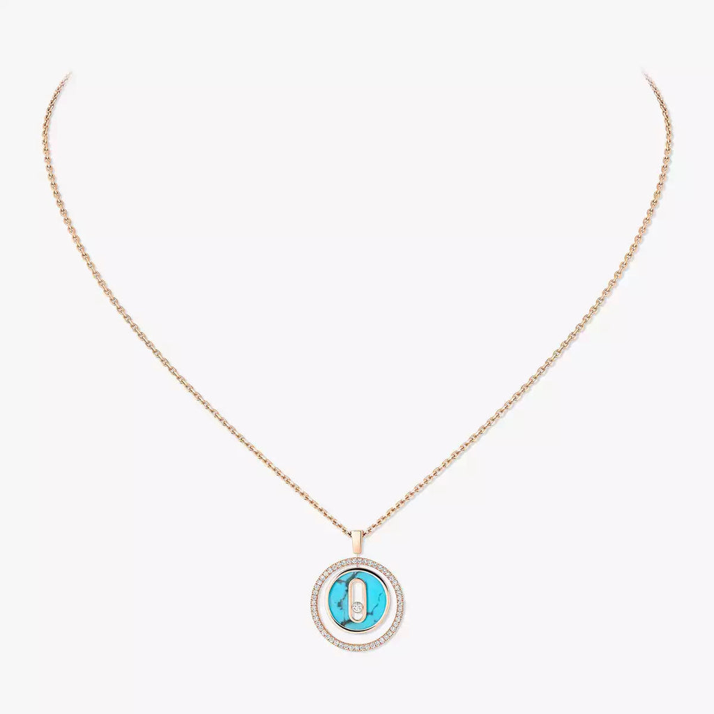 [Twinkle jewelrys]Lucky Move Diamond Necklace in Rose Gold and White Mother-of-Pearl