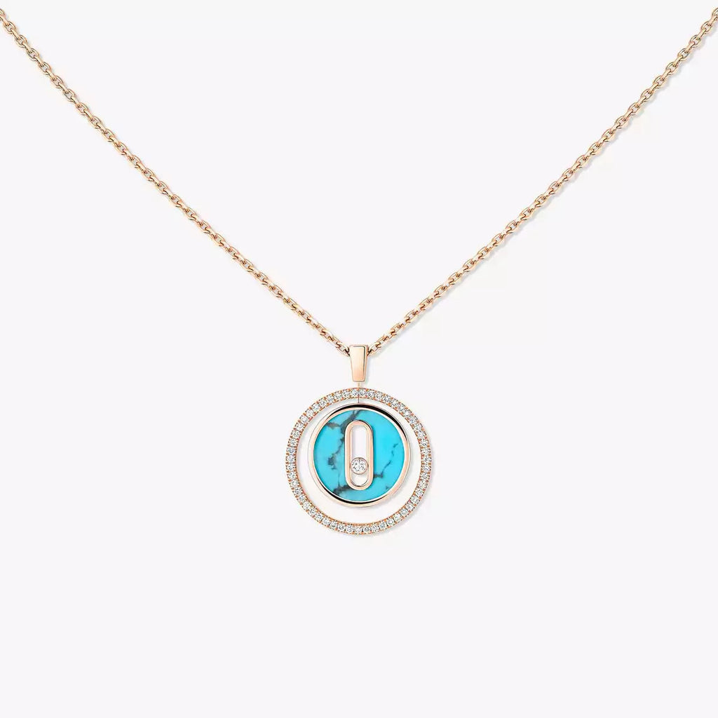 [Twinkle jewelrys]Lucky Move Diamond Necklace in Rose Gold and White Mother-of-Pearl