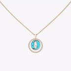 [Twinkle jewelrys]Lucky Move Diamond Necklace in Rose Gold and White Mother-of-Pearl