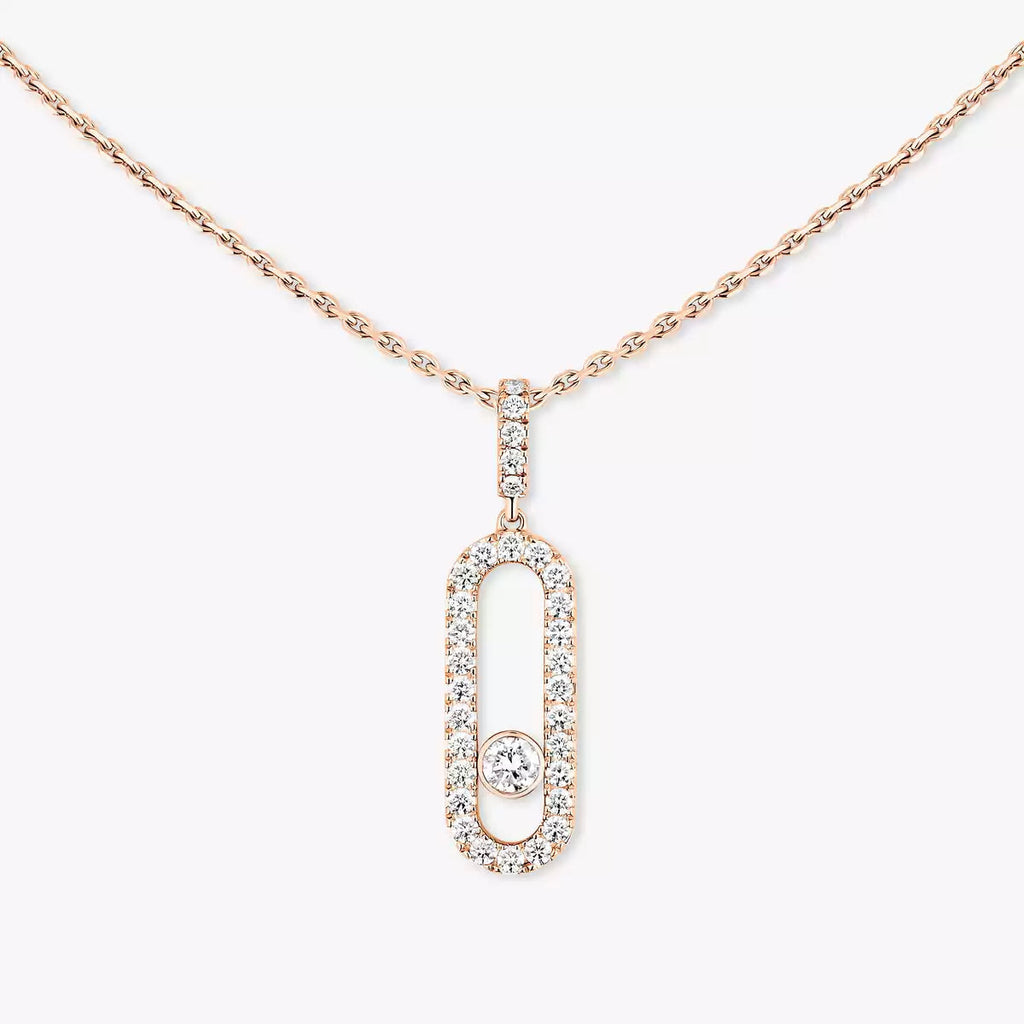 [Twinkle jewelrys]Move Uno Diamond Necklace in Rose Gold