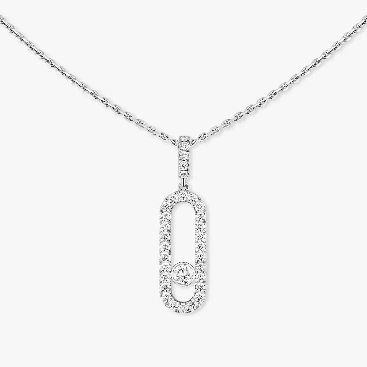 [Twinkle jewelrys]Move Uno Diamond Necklace in Rose Gold