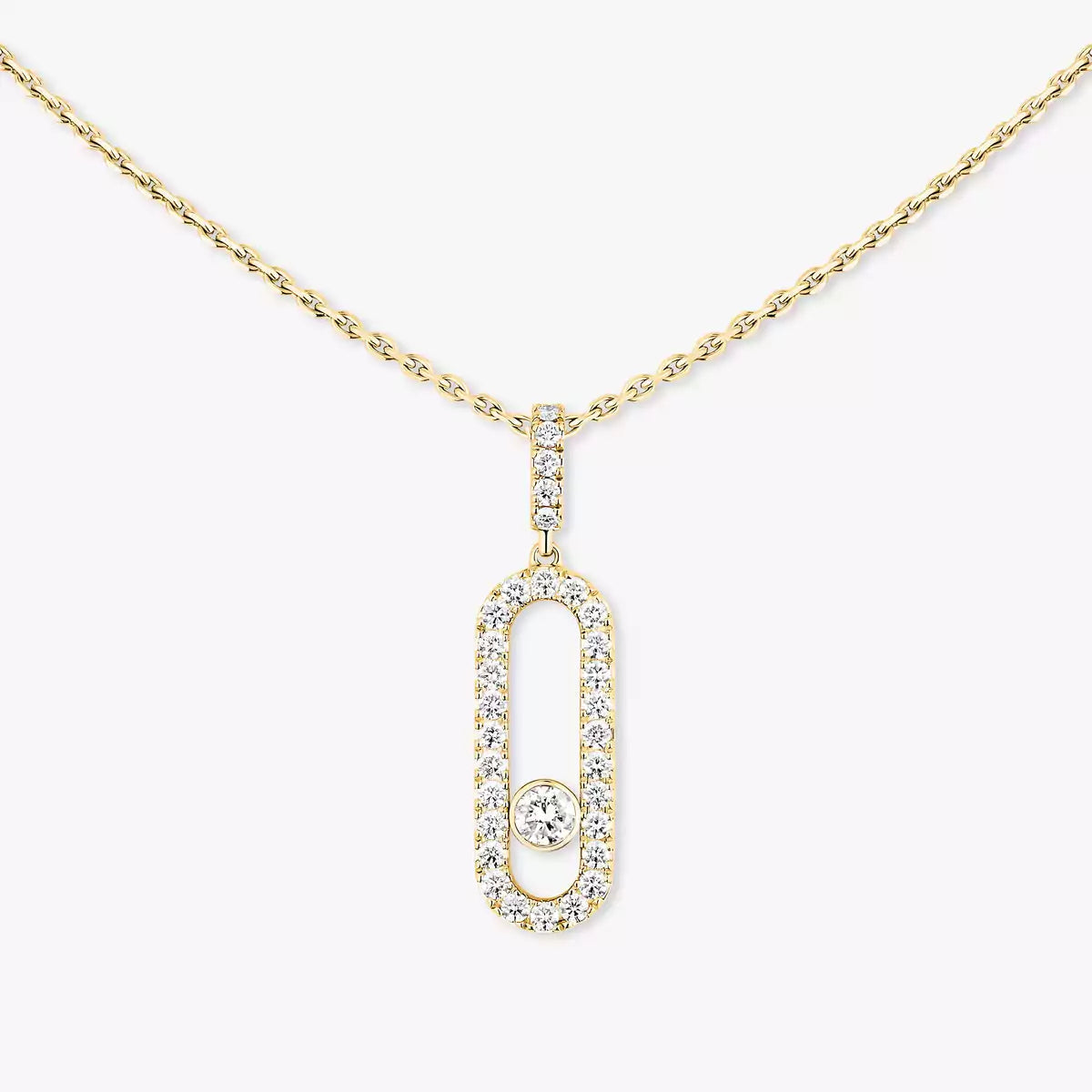[Twinkle jewelrys]Move Uno Diamond Necklace in Rose Gold