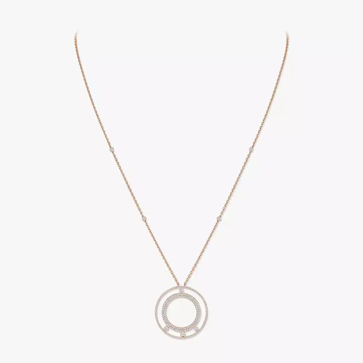 [Twinkle jewelrys]Move Romane Long Pave_-Set Diamond Necklace