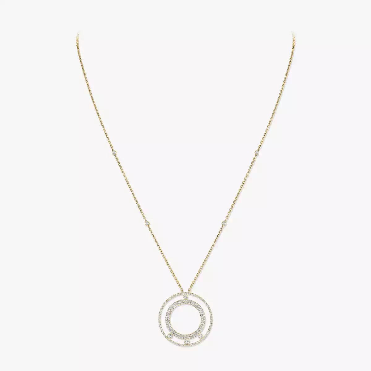 [Twinkle jewelrys]Move Romane Long Pave_-Set Diamond Necklace