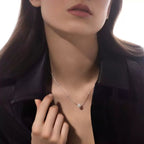 [Twinkle jewelrys]Diamond Necklace 0,20ct Brilliant Shape Joy