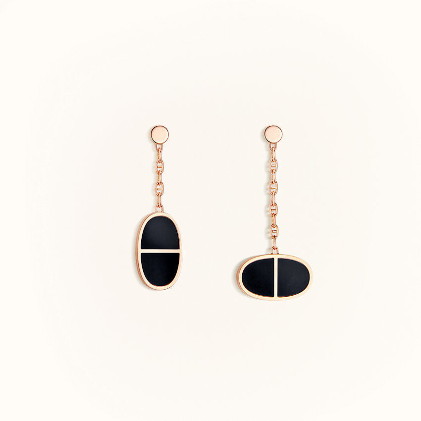 ¡®Twinkle jewelry¡¯CHAINE VERSO BLACK CERAMIC EARRINGS
