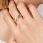 [Twinkle JURI] THREE-ROW DIAMOND RING