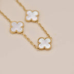 [Twinkle jewelry]New CLOVER WHITE PEARL MOP 5 MOTIF BRACELET COLLECTION