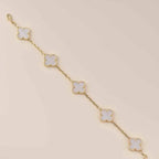 [Twinkle jewelry]New CLOVER WHITE PEARL MOP 5 MOTIF BRACELET COLLECTION