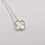 ¡®Twinkle jewelry¡¯CLOVER  15MM WHITE MOTHER-OF-PEARL SILVER