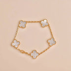 [Twinkle jewelry]New CLOVER WHITE PEARL MOP 5 MOTIF BRACELET COLLECTION