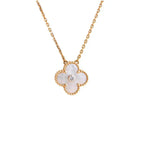 ¡®Twinkle jewelry¡¯CLOVER 15MM DIAMOND WHITE FRITILLARIA NECKLACE