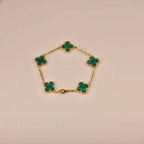 [Twinkle jewelry]New  CLOVER 5 MOTIF MALACHITE BRACELET COLLECTION